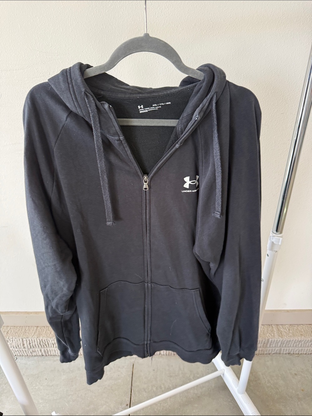 Under Armour Black Full-Zip Hoodie with Logo
